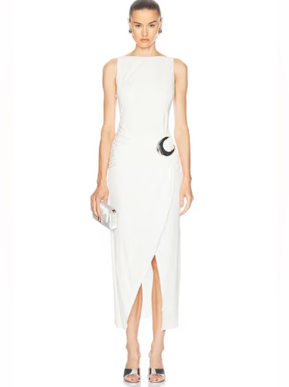 NWT STAUD Talia White Maxi Dress Size Medium Bridal Vacation